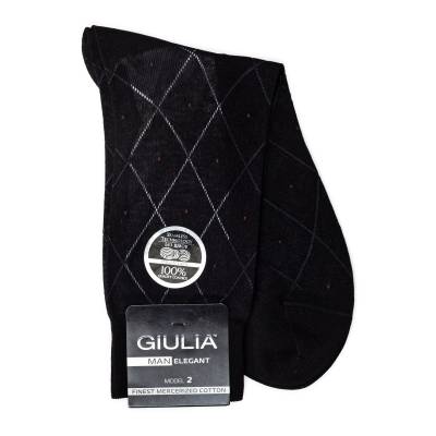 Podrobnoe foto шкарпетки чоловічі giulia elegant 202 calzino black р.45-46