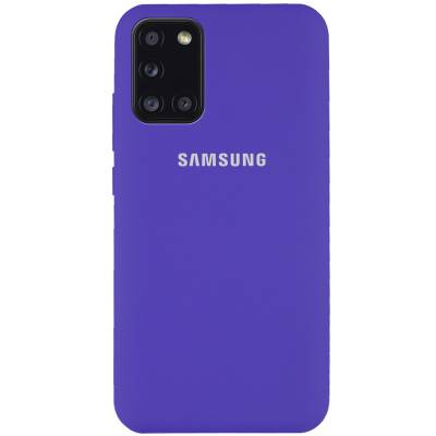 Podrobnoe foto чохол silicone cover full protective (aa) для samsung galaxy a31 (фіолетовий / purple)