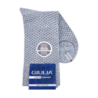 Podrobnoe foto шкарпетки чоловічі giulia man comfort melange 03, light grey melange, розмір 45-46