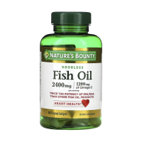 foto дієтична добавка в гелевих капсулах nature's bounty odorless fish oil риб'ячий жир 2400 мг, 90 шт