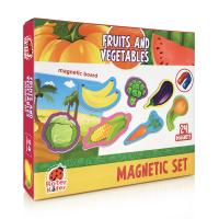 foto магнітний набір з дошкою roter kafer овочі та фрукти, 25 деталей, від 3 років (rk2090-06)