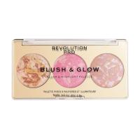 foto палетка для макіяжу обличчя revolution pro blush & glow palette rose glow, 2.8 г