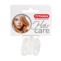 foto набір резинок для волосся titania аnti ziep напівпрозорі, 2.5 см, 3 шт (7916)