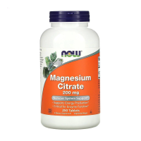 foto дієтична добавка в таблетках now foods magnesium citrate цитрат магнія 200 мг, 250 шт