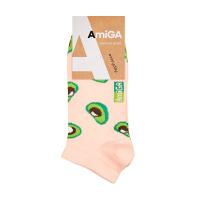 foto шкарпетки жіночі amiga укорочені, персикові, авокадо, розмір 23-25