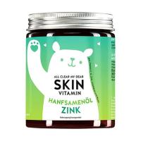 foto дієтична добавка вітаміни та мінерали в жувальних цукерках bears with benefits all clear my dear skin vitamin zink цинк, 150 г, 60 шт