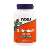 foto дієтична добавка мінерали в таблетках now foods selenium селен 100 мкг, 250 шт