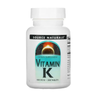 foto дієтична добавка вітаміни в таблетках source naturals vitamin k вітамін к, 500 мкг, 200 шт