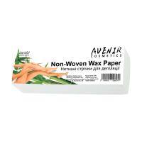 foto стрічки для депіляції avenir cosmetics non-woven wax paper з нетканого матеріалу, 100 шт