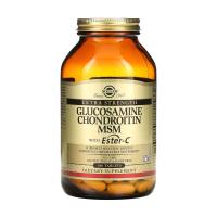foto харчова добавка в таблетках solgar glucosamine chondroitin msm with ester-c  глюкозамін та хондроїтин, 180 шт