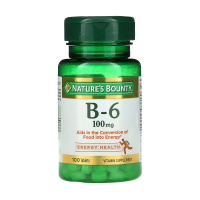 foto дієтична добавка вітаміни в таблетках nature's bounty vitamin b6 вітамін b6, 100 мг, 100 шт