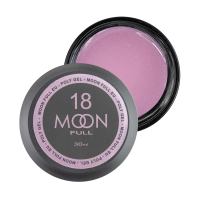 foto полігель для нарощування нігтів moon full poly gel 18 рожевий зефір, 30 мл