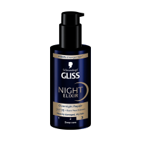foto незмивний відновлювальний еліксир gliss night elixir overnight repair для дуже пошкодженого волосся,100 мл