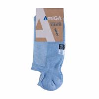 foto шкарпетки жіночі amiga training укорочені, сітка,  блакитний меланж, розмір 23-25