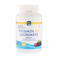 foto дієтична добавка вітаміни в жувальних цукерках nordic naturals d3 gummies vitamin d3 1000 мо зі смаком ягід, 120 шт