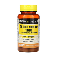 foto дієтична добавка в таблетках mason natural blood sugar trio баланс цукру в крові, 60 шт