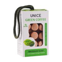foto натуральне масажне мило-скраб для рук unice з зеленою кавою, 120 г