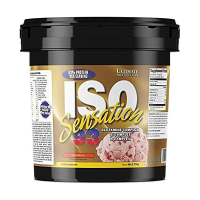 foto дієтична добавка ізолят сироваткового протеїну в порошку ultimate nutrition iso sensation 93 полуниця, 2.27 кг