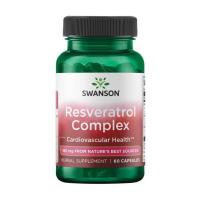foto дієтична добавка в капсулах swanson resveratrol complex підтримка серцево-судинної системи, 180 мг, 60 шт