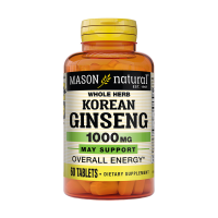 foto дієтична добавка в таблетках mason natural korean ginseng корейський женьшень 1000 мг, 60 шт
