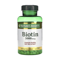 foto дієтична добавка в гелевих капсулах nature's bounty biotin біотин 5000 мкг, 150 шт