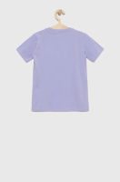foto дитяча футболка guess колір фіолетовий з аплікацією