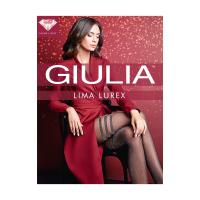 foto фантазійні колготки жіночі giulia lima lurex (2), 20 den, nero/gold, розмір 4