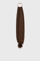 foto шарф guess жіночий колір коричневий гладкий