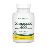 foto дієтична добавка в таблетках natures plus commando 2000 антиоксидантний захист, 60 шт