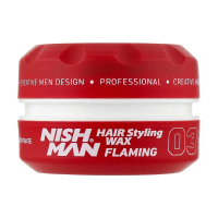 foto чоловічий віск для укладання волосся nishman hair styling wax 03 flaming, 150 мл