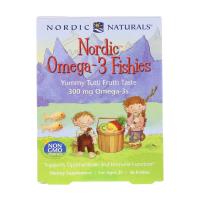 foto дієтична добавка жирні кислоти nordic naturals nordic omega-3 fishies омега-3 300 мг, для дітей, 36 шт