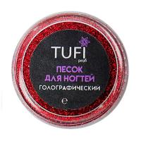 foto пісок для нігтів tufi profi голографік 103 червоний, 0.09 мм, 3 г (0060810)