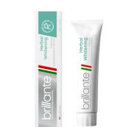 foto зубна паста brillante herbal whitening toothpaste відбілююча, анибактеріальна, 75 мл
