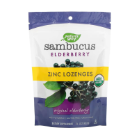 foto дієтична добавка в льодяниках nature's way sambucus elderberry zinc lozenges, 24 шт