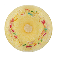 foto шипучий засіб для ванн milky dream пінний donut карамельна груша, жовтий, 140 г