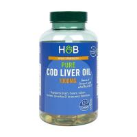 foto дієтична добавка в капсулах holland & barrett pure cod liver oil олія печінки тріски, 1000 мг, 120 шт