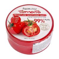 foto універсальний гель для обличчя та тіла farmstay tomato moisture soothing gel з екстрактом томату, 300 мл