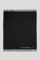 foto шаль з домішкою кашеміру karl lagerfeld колір чорний меланж