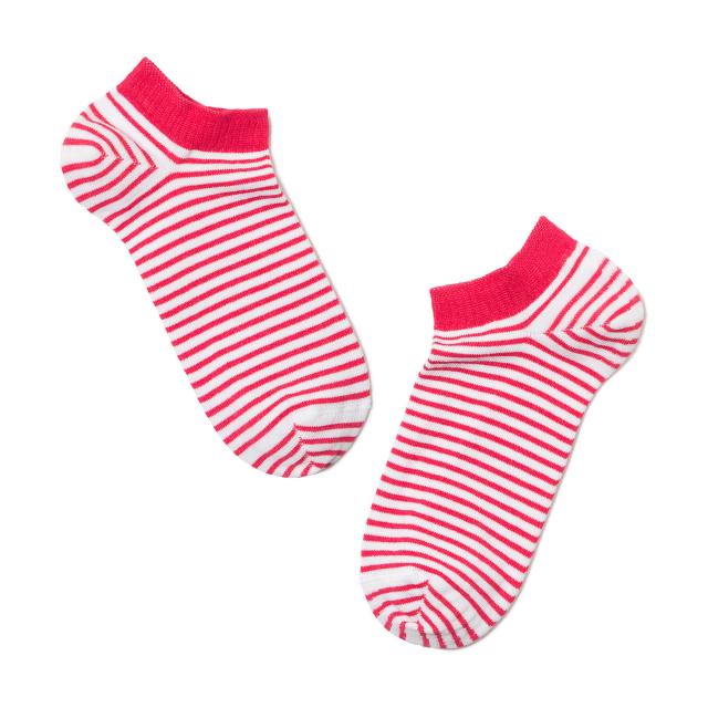 foto шкарпетки жіночі conte elegant active 15с-46сп 073 ультракороткі, бiло-малинові, розмір 25