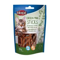 foto ласощі для кішок trixie premio chicken mini sticks з куркою та рисом, 50 г