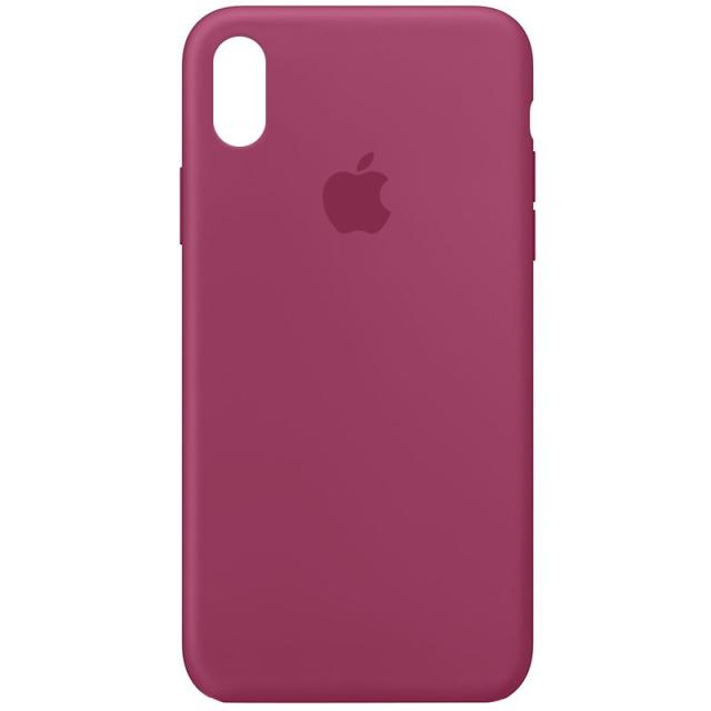 foto чохол silicone case full protective (aa) для apple iphone x (5.8'') (малиновий / pomegranate)