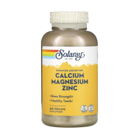 foto дієтична добавка в капсулах solaray calcium magnesium zinc кальцій, магній, цинк, 250 шт