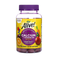 foto дієтична добавка вітамінно-мінеральний комплекс в жувальних цукерках nature's way alive! calcium gummies plus vitamin d3 кальцій + вітамін d3, 60 шт