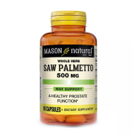 foto дієтична добавка в капсулах mason natural saw palmetto пальметто для здоров'я простати 500 мг, 90 шт