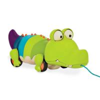 foto іграшка-каталка на мотузочці battat крокодил клац-клаус, від 1.5 року (bx1674z)