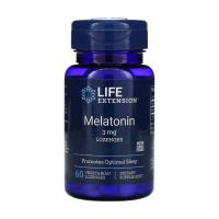 foto дієтична добавка в вегетаріанських льодяниках life extension melatonin мелатонін 3 мг, 60 шт