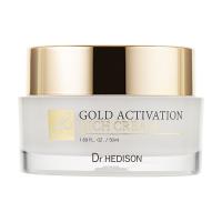 foto крем для обличчя dr.hedison gold activation rich cream з колоїдним золотом, 50 мл