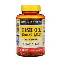 foto дієтична добавка в капсулах mason natural omega-3 fish oil риб'ячий жир з омега-3 1000 мг, 120 шт