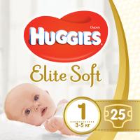 foto підгузки huggies elite soft розмір 1 (3-5 кг), 25 шт
