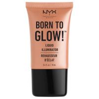 foto хайлайтер для обличчя і тіла nyx professional makeup born to glow liquid illuminator 02 gleam 18 мл